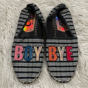 CIRCUS by Sam Edelman Leni-29 Beyonce Boy Bye Striped Espadrille Flats EUC 7.5